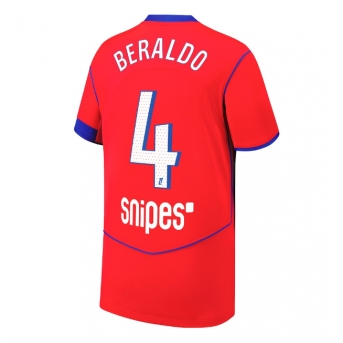 Billige Fotballdrakt Paris Saint-Germain Lucas Beraldo #4 Replika Tredjedrakt 2025-26 Kortermet